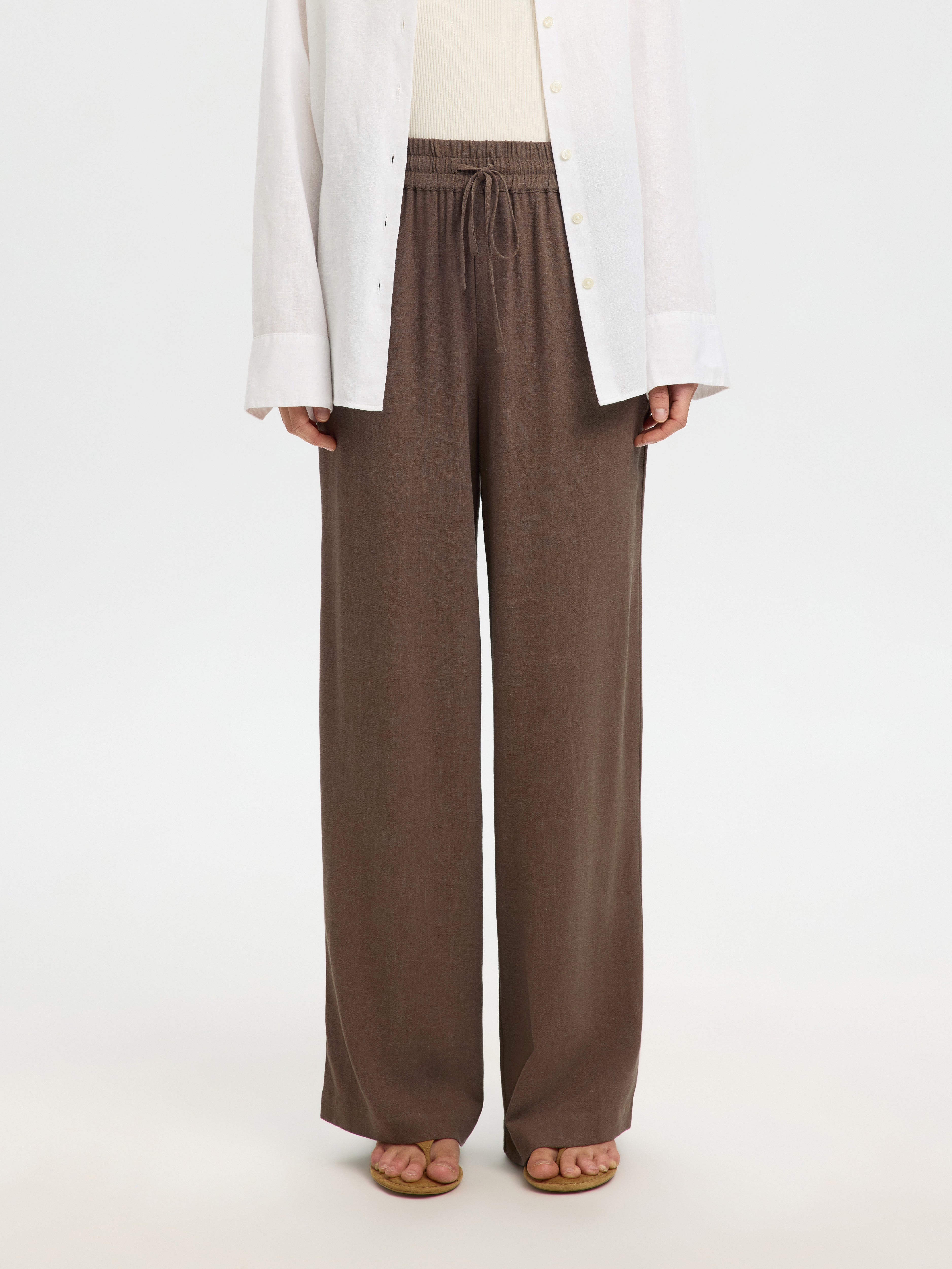 Selected Femme Damen Hosen Chocolate Chip