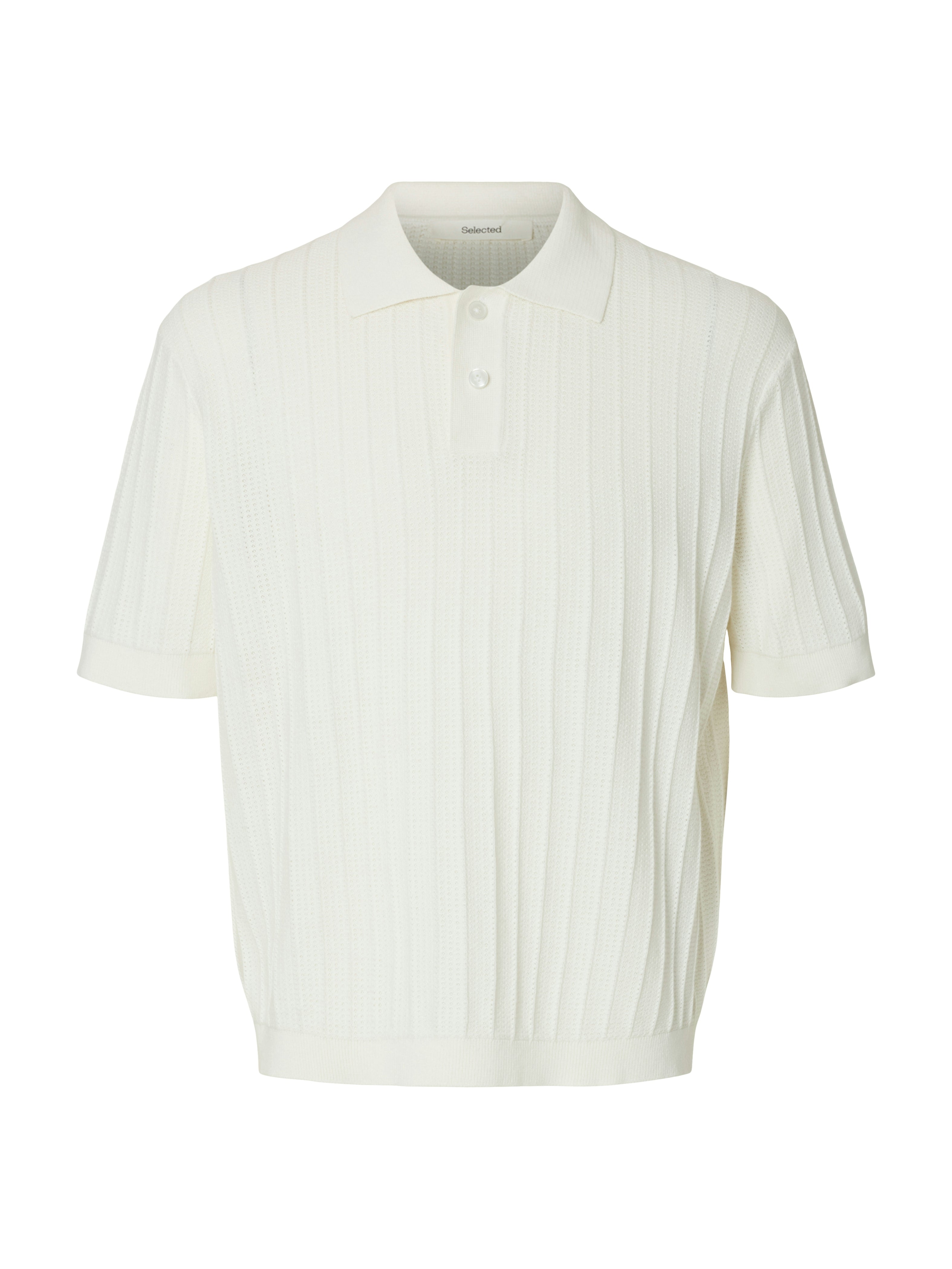 Selected homme Herren Polo-Shirts Egret
