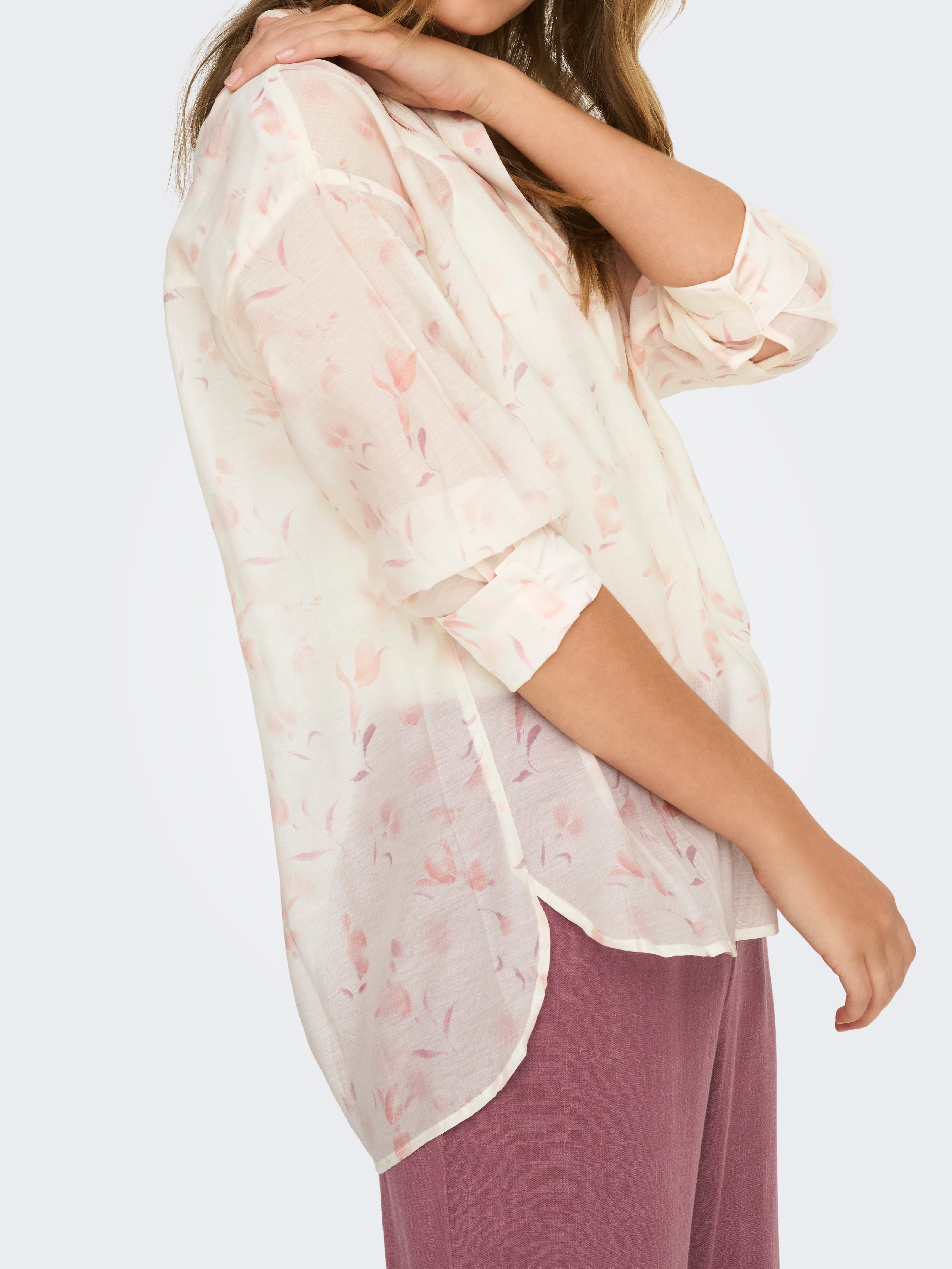 Only Damen Blusen Cloud Dancer/Fl