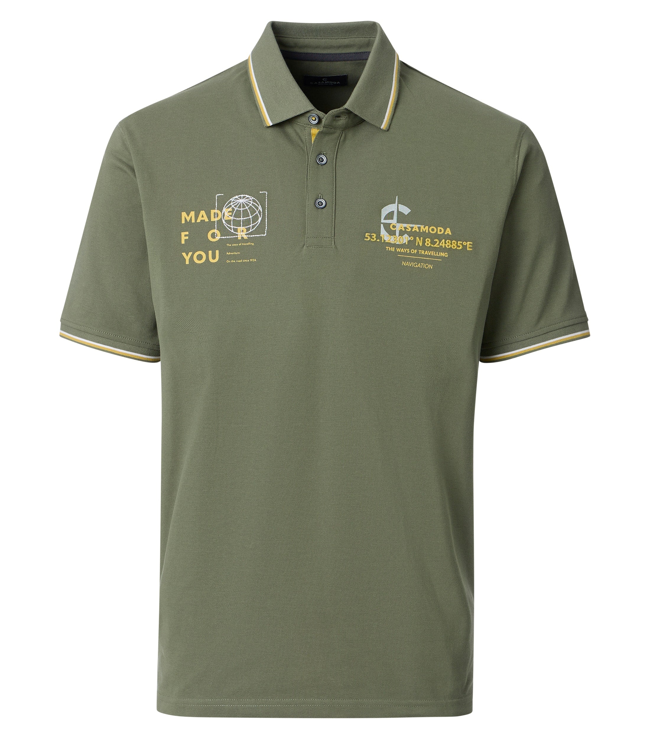 Casa Moda Herren Polo-Shirts Gruen