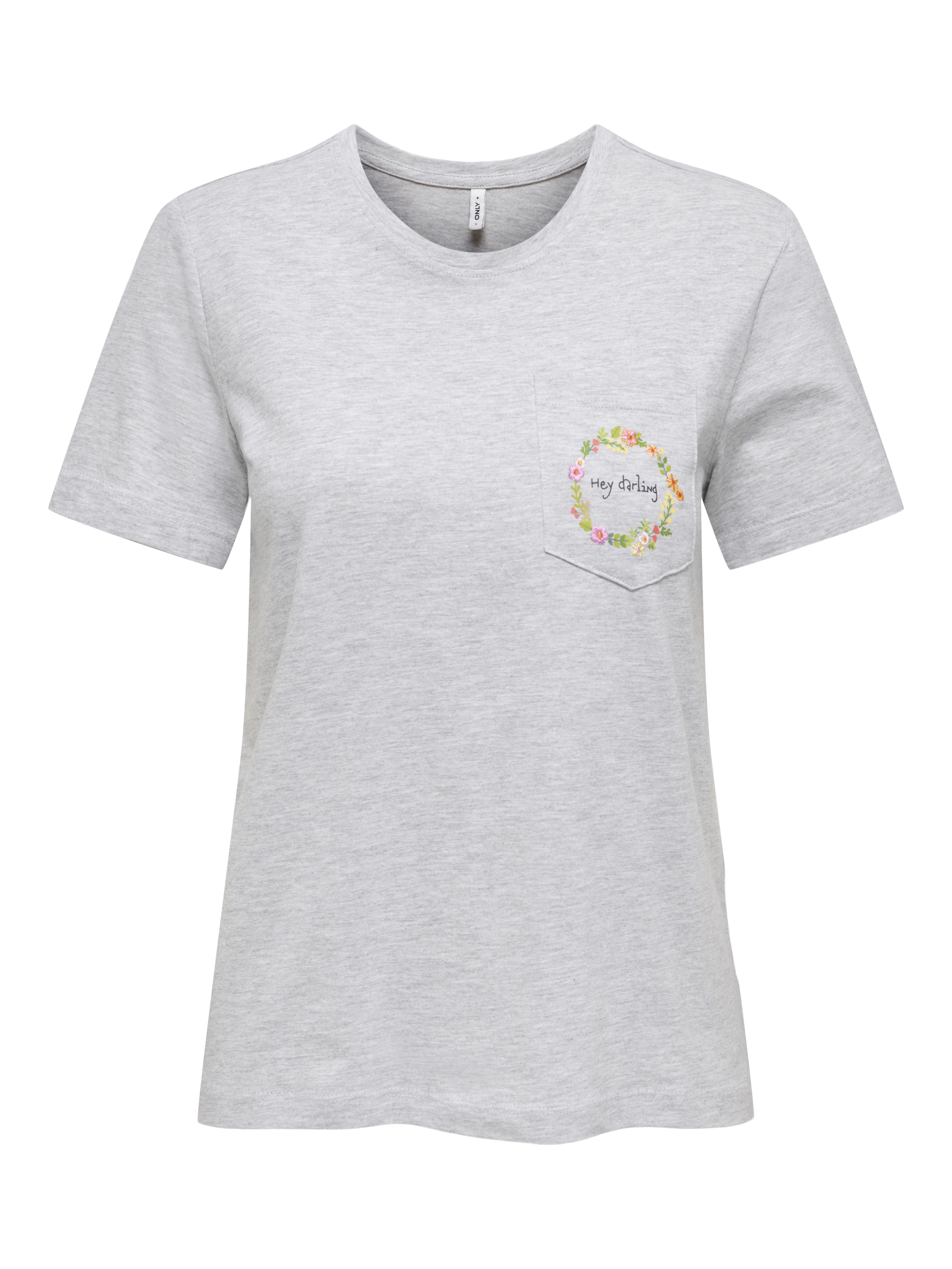 Only Damen T-Shirts Light Grey Mela
