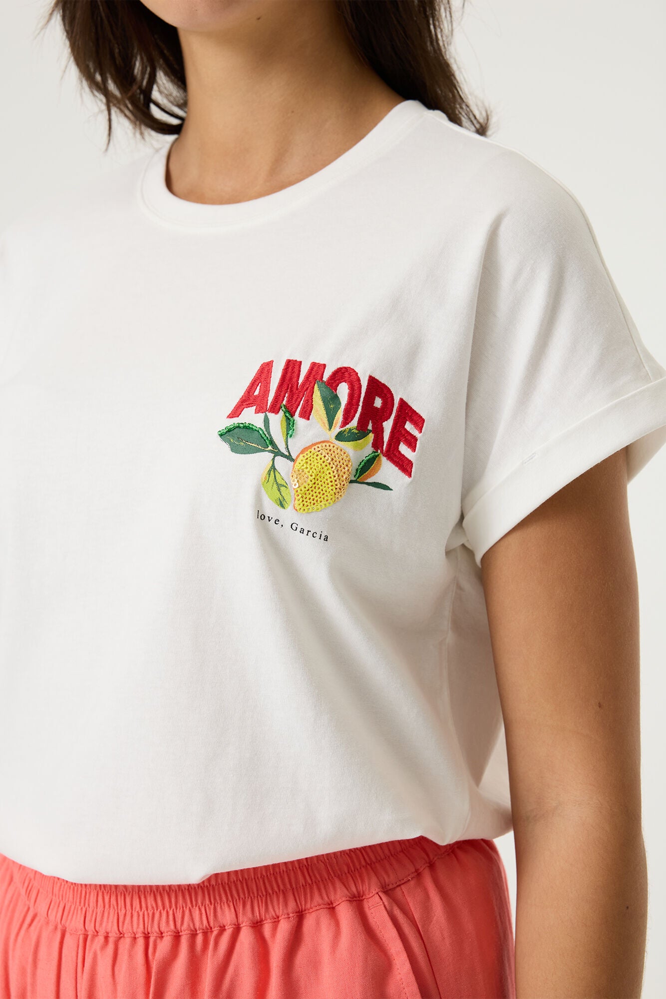 Garcia Damen T-Shirts Off White