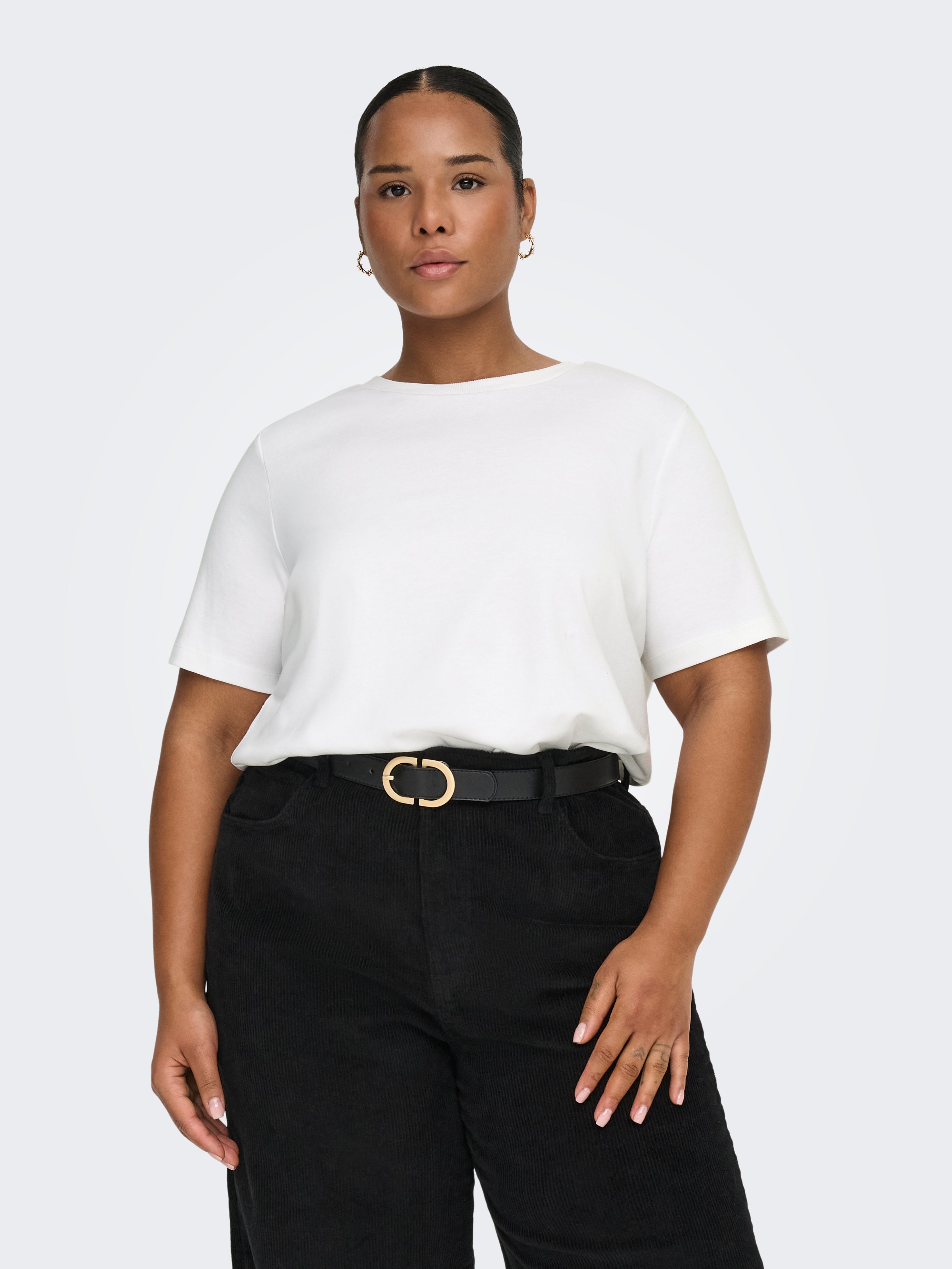 Only Carmakoma Damen T-Shirts Bright White