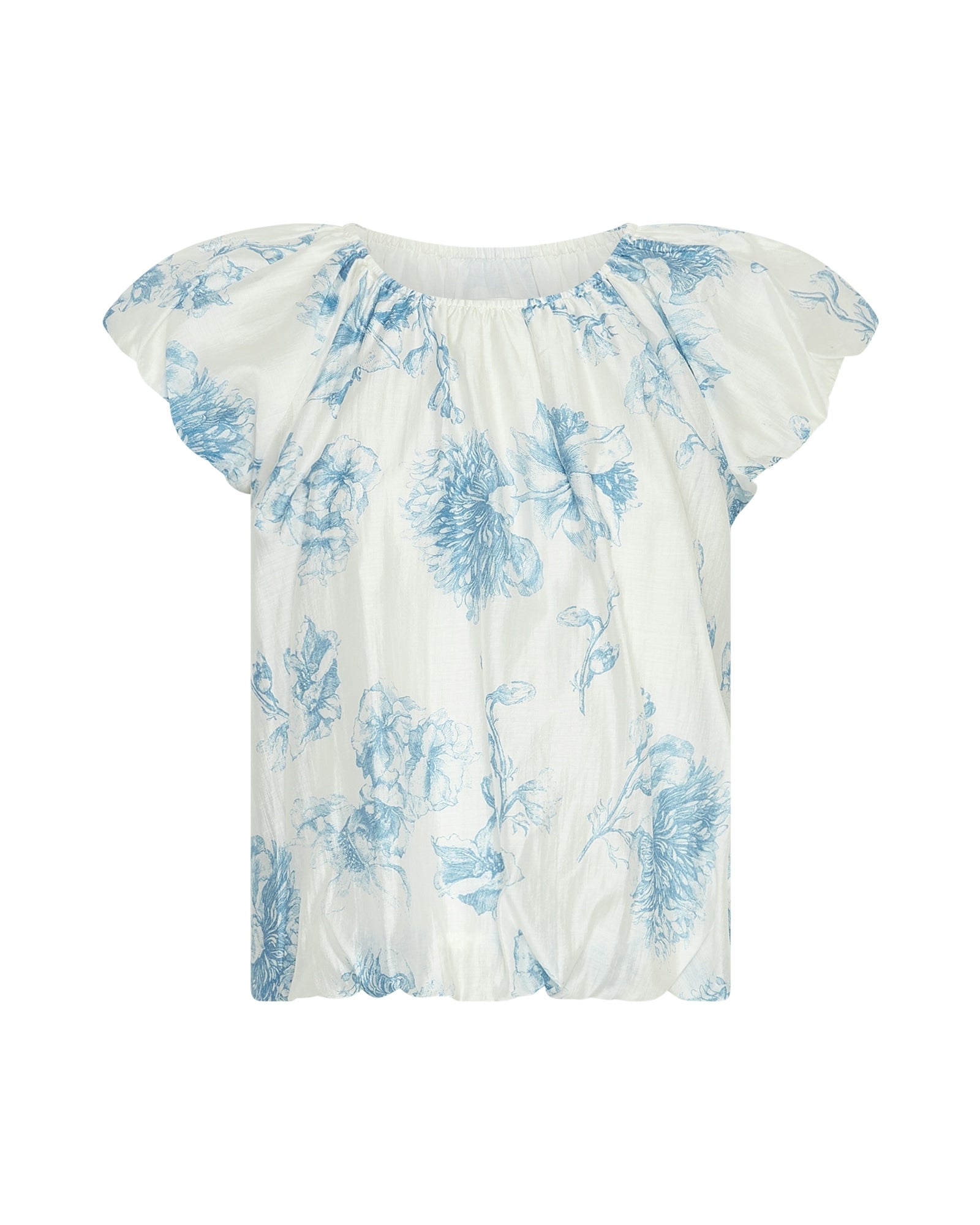 MSCH Damen Blusen M Blue Flower M
