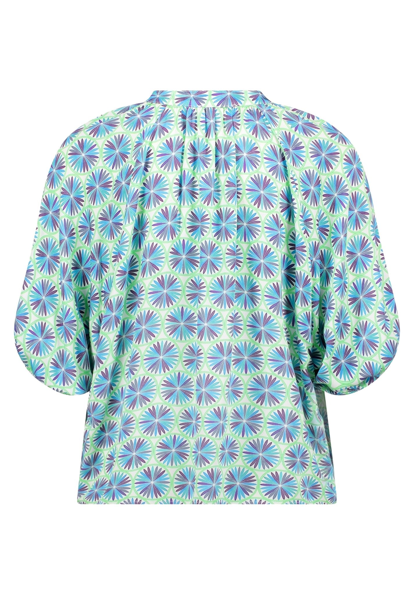 Cartoon Damen Blusen Green/Blue