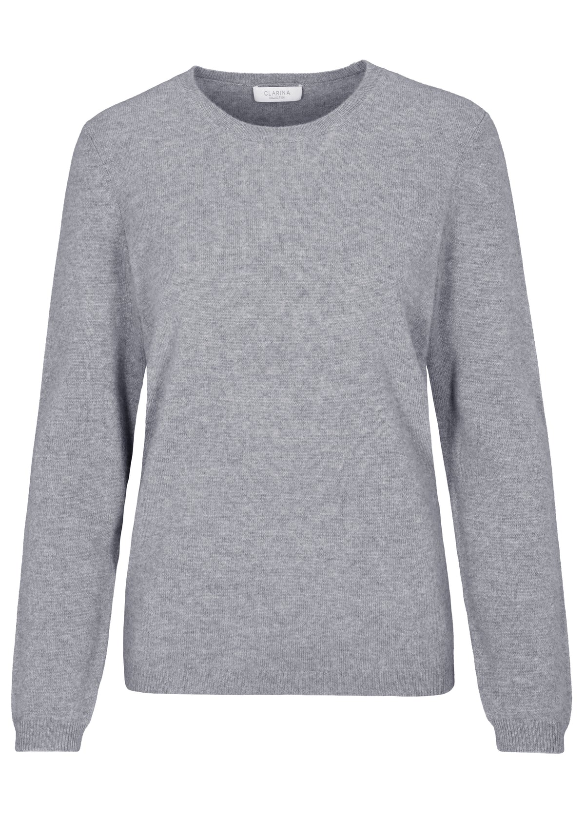 Clarina Damen Pullover Grau Mel.