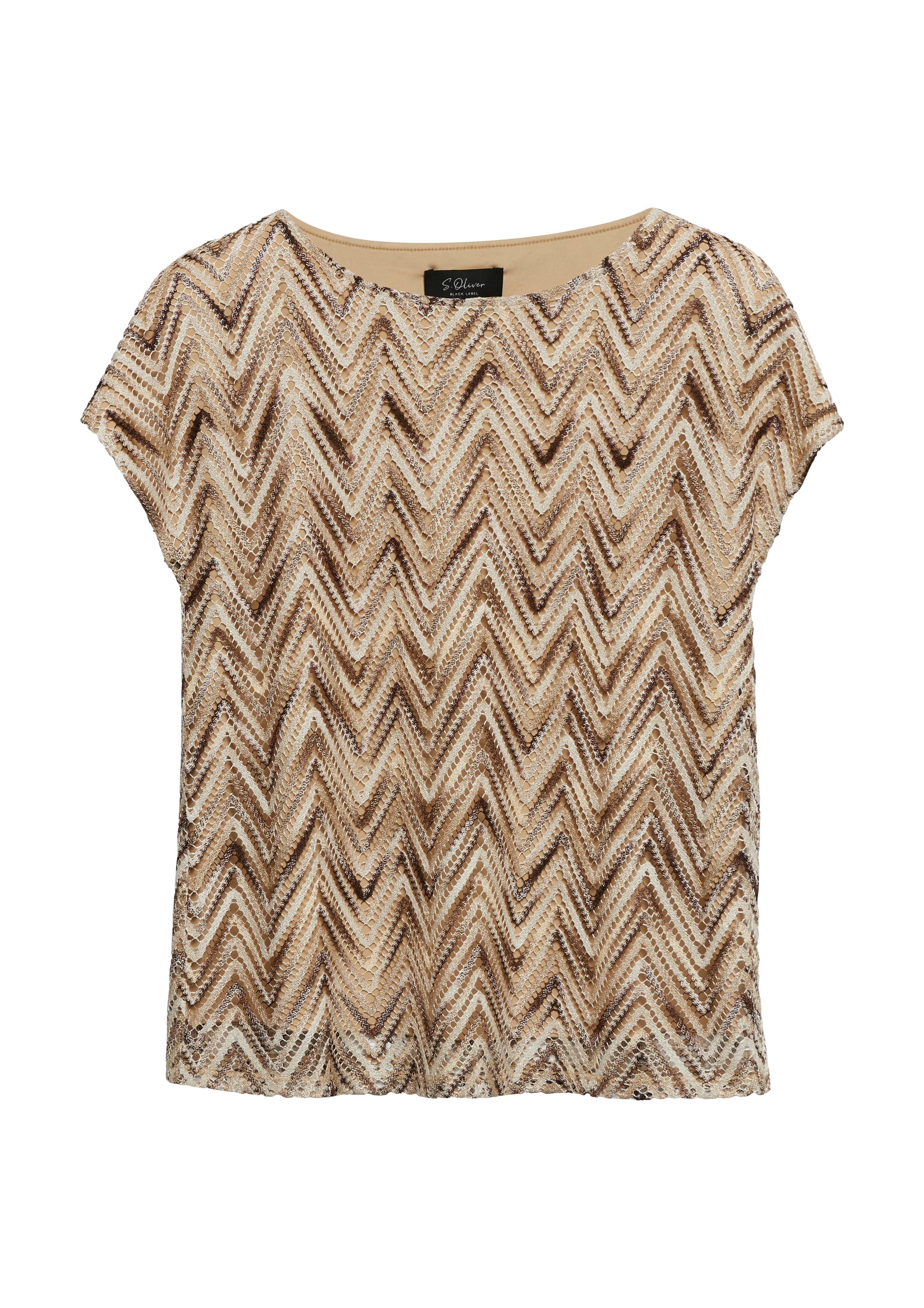 S. Oliver black Damen T-Shirts Brown