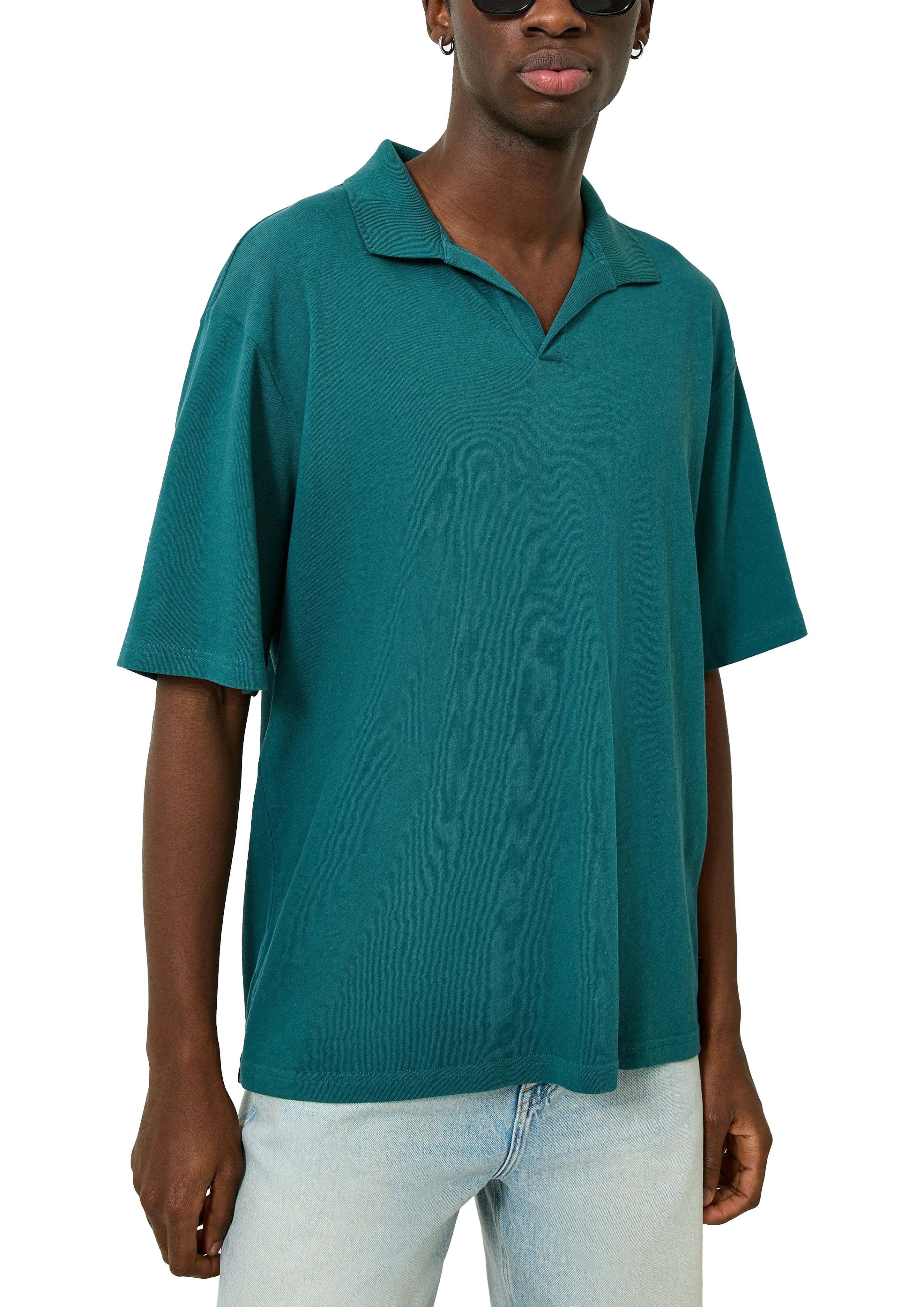 QS by S.Oliver Herren Polo-Shirts Blue Green