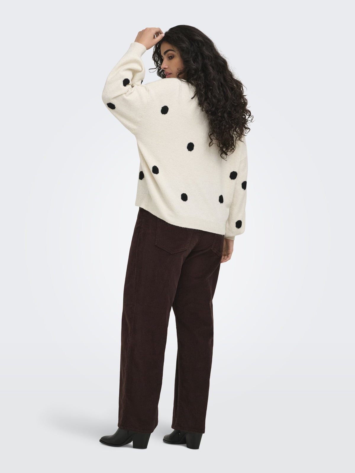 Only Carmakoma Damen Pullover Birch/Black/Mel