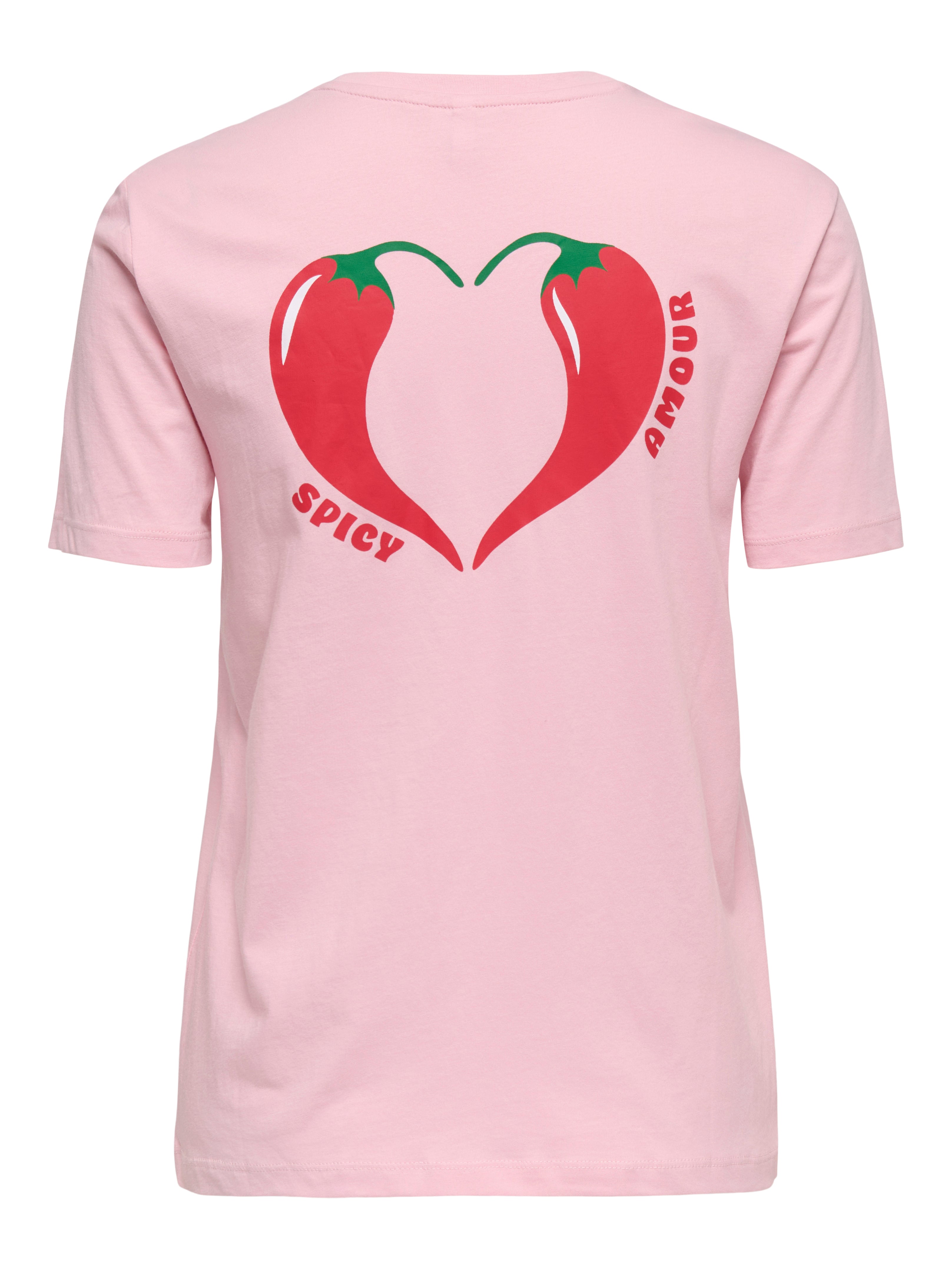 only Damen T-Shirts Romance Rose/Sp