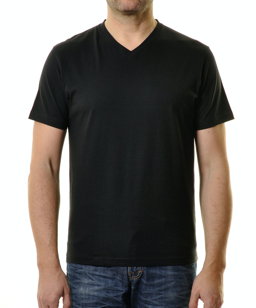 Ragman Herren T-Shirts kurz  Schwarz