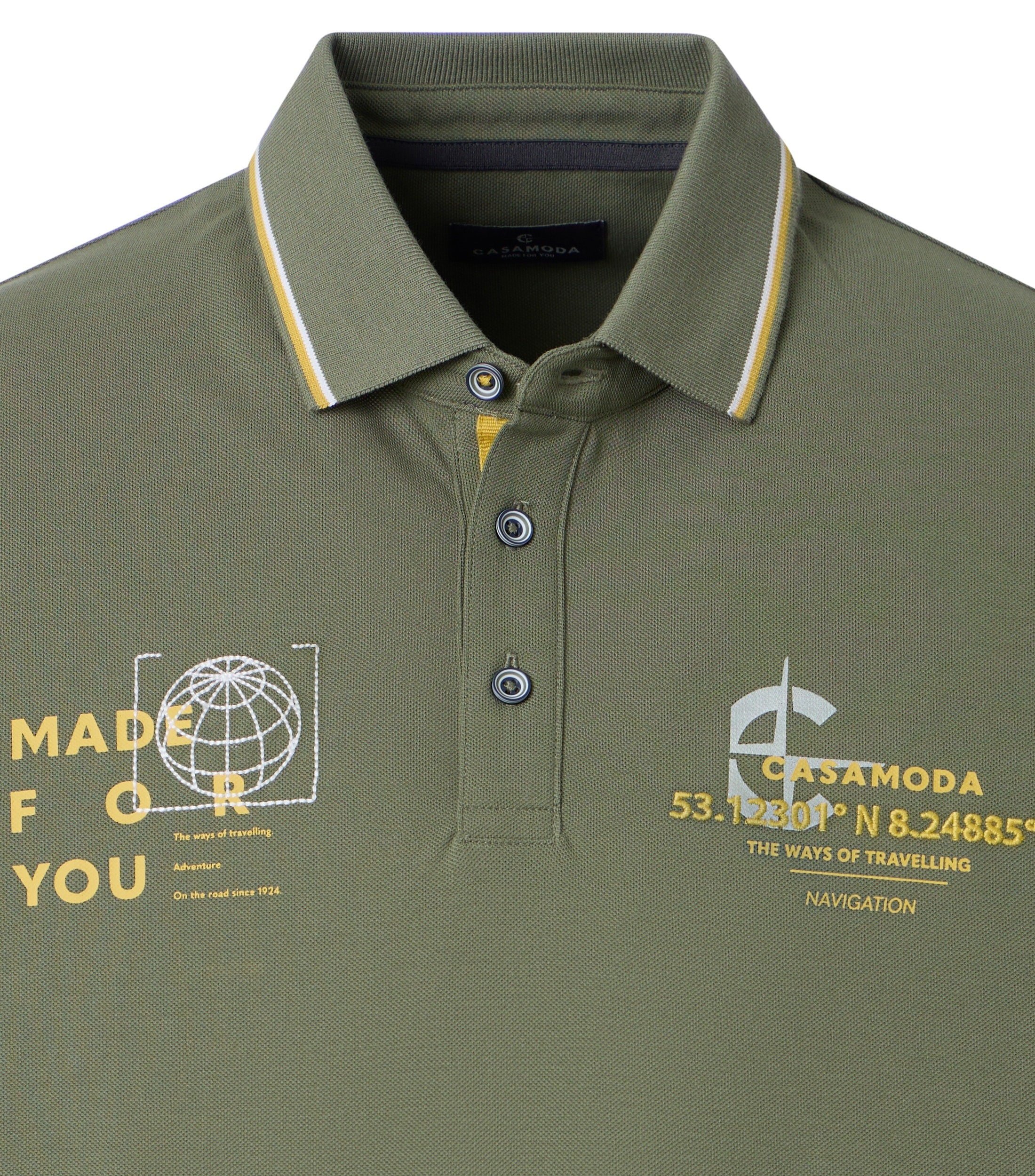 Casa Moda Herren Polo-Shirts Gruen