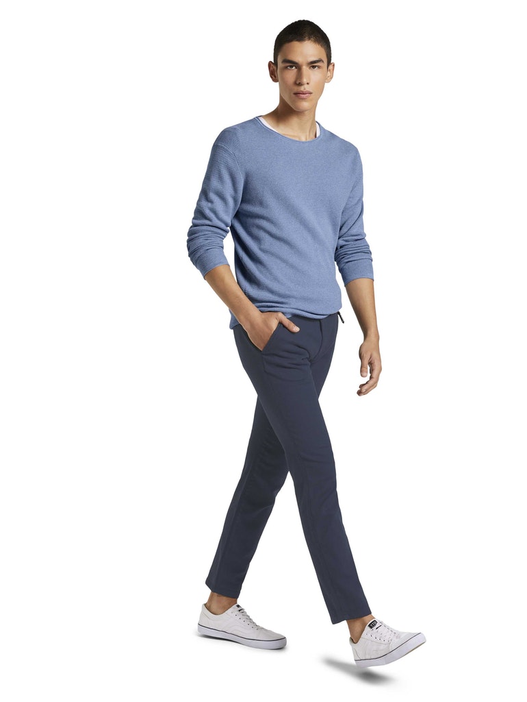 Tom Tailor denim Herren Hosen Navy Dobby Yarn