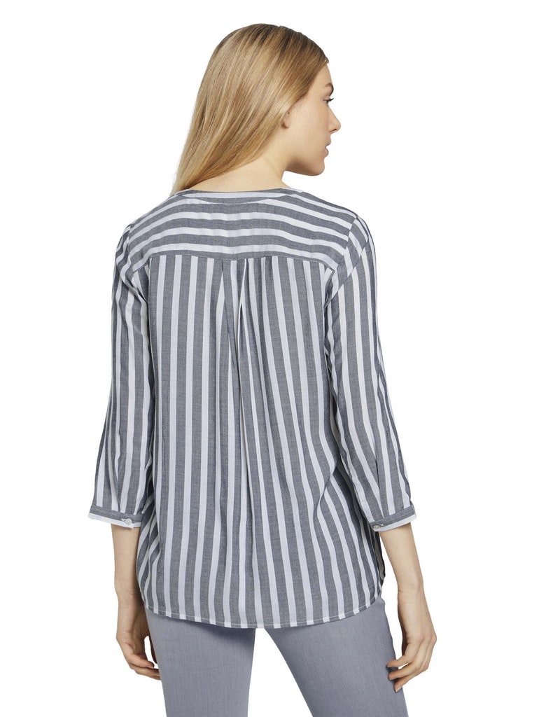 Tom Tailor Damen Blusen Offwhite Navy V