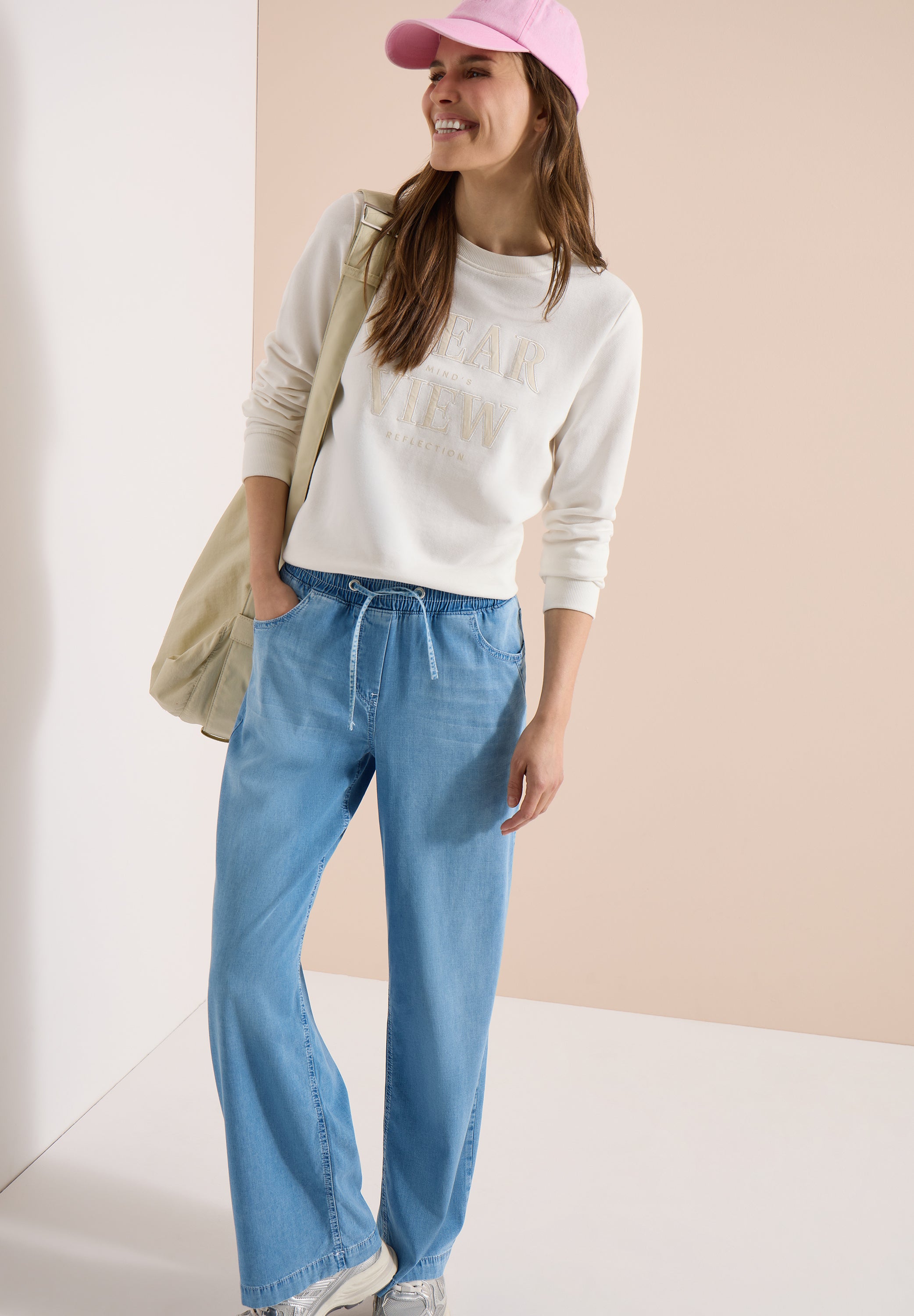 Cecil Damen Hosen Light Blu