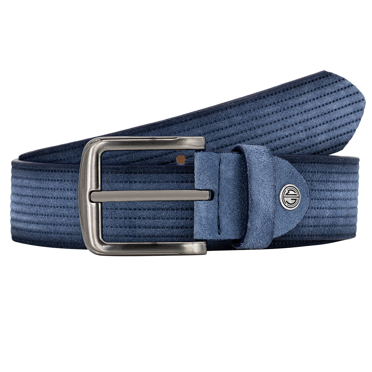 LINDENMANN Herren Gürtel Jeansblau