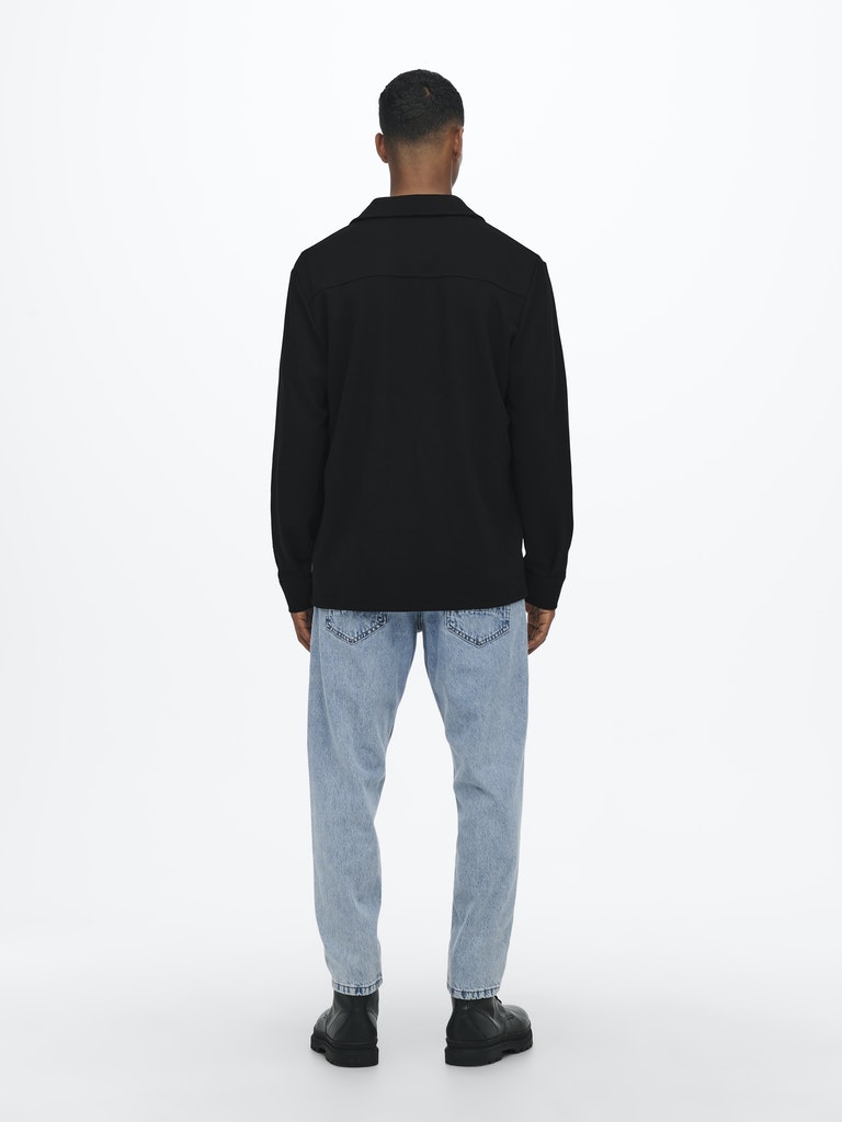 Only & Sons Herren Hemden lang Black