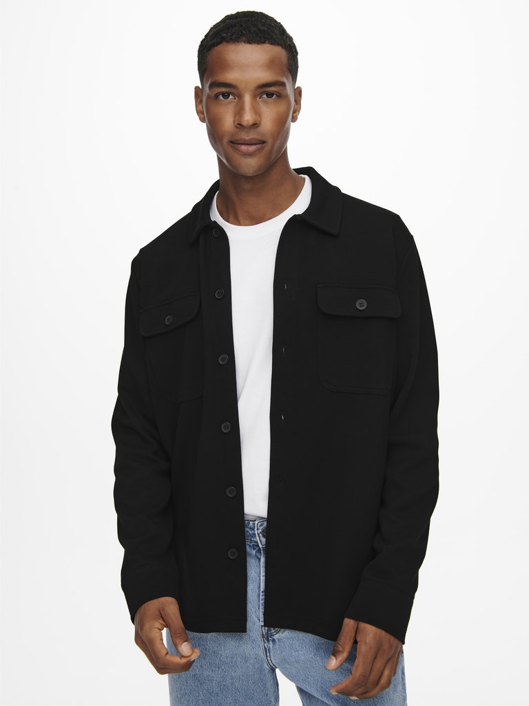 Only & Sons Herren Hemden lang Black