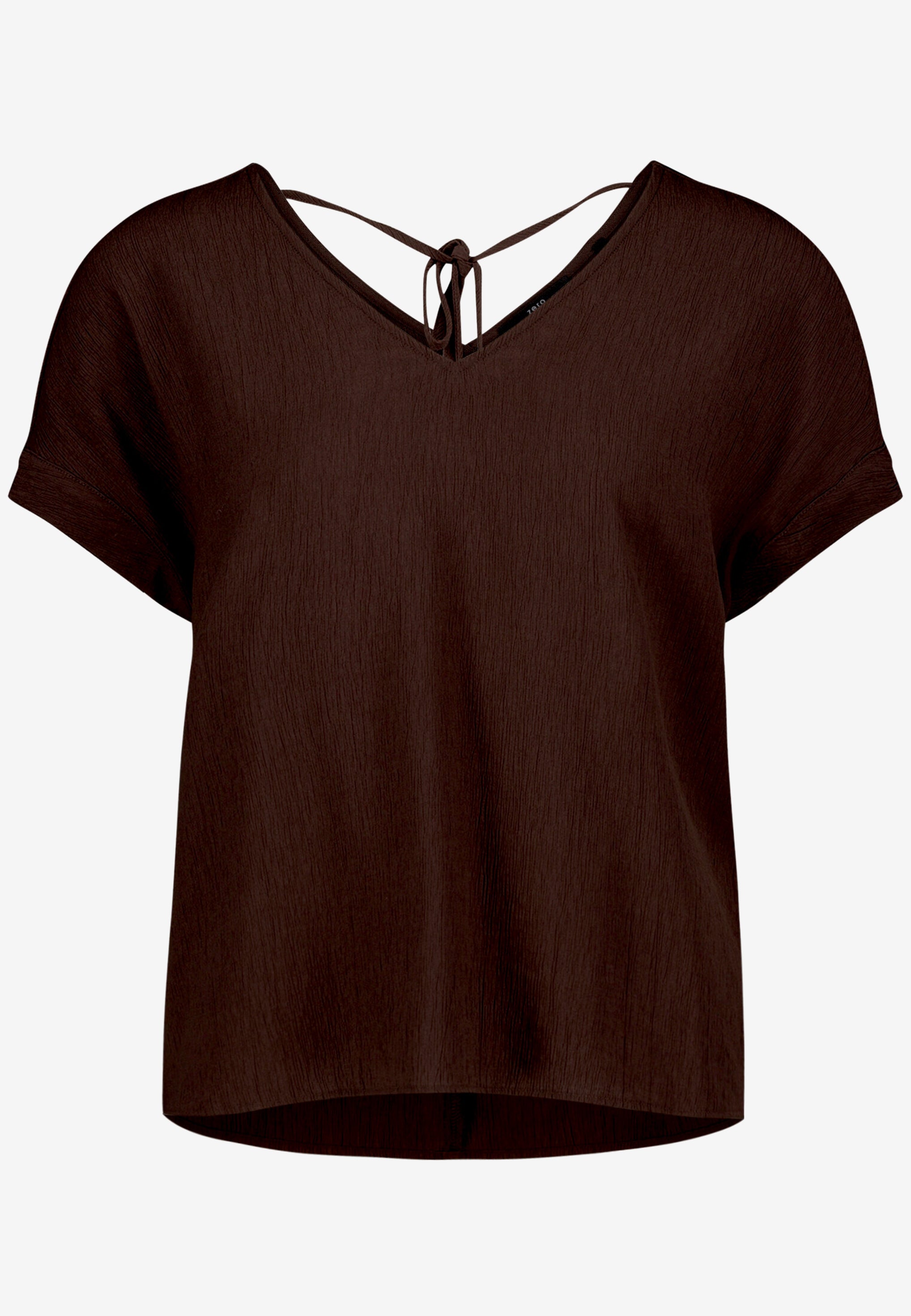 Zero Damen Blusen kurz Chocolate Plum