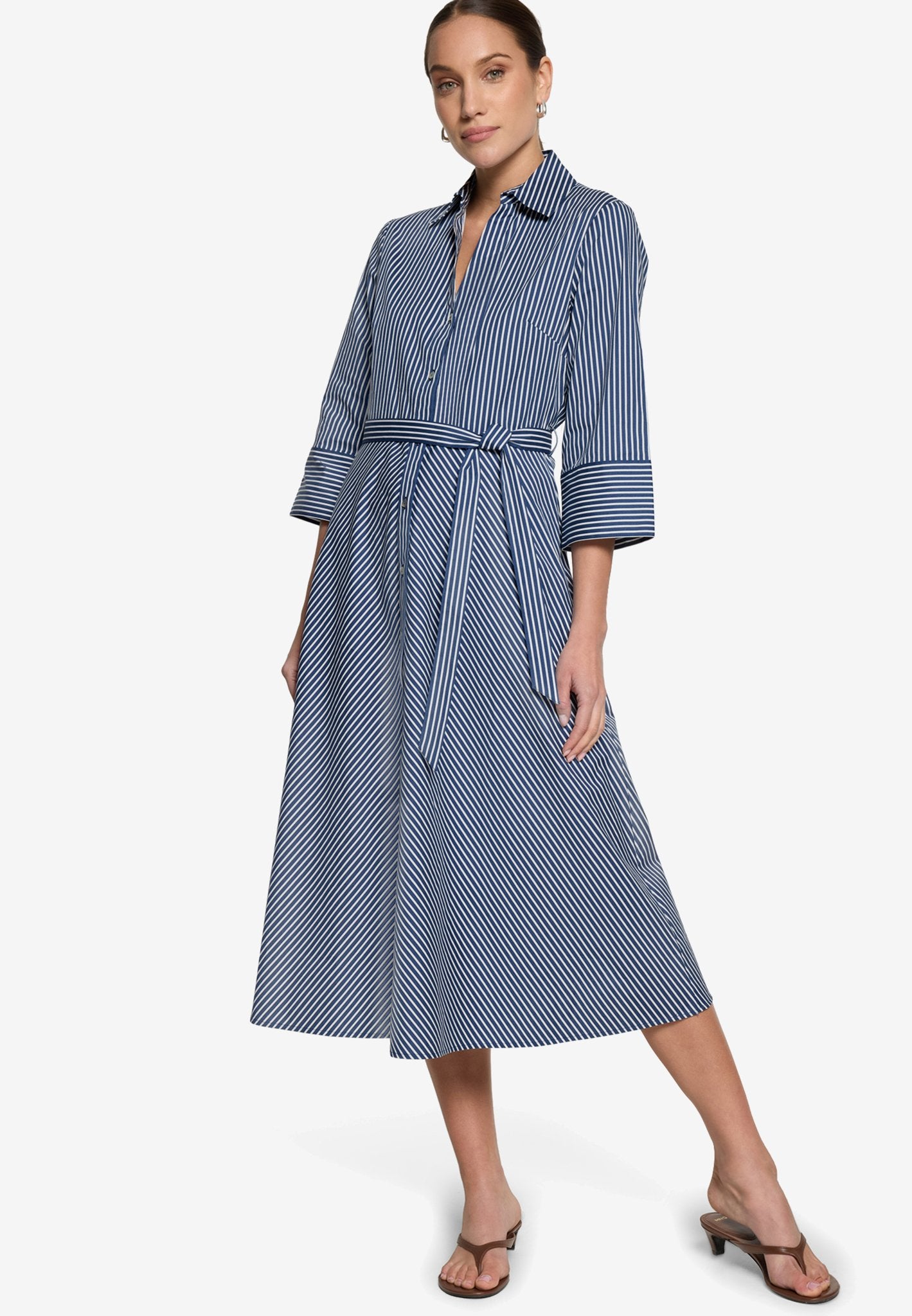 Zero Damen Kleider Dark Blue/White