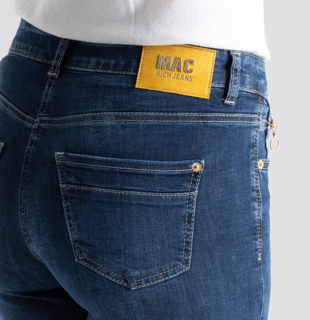 Mac Damen Jeans Dark Blue Net W
