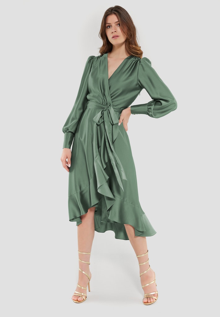 Swing Damen Kleider Moss Green
