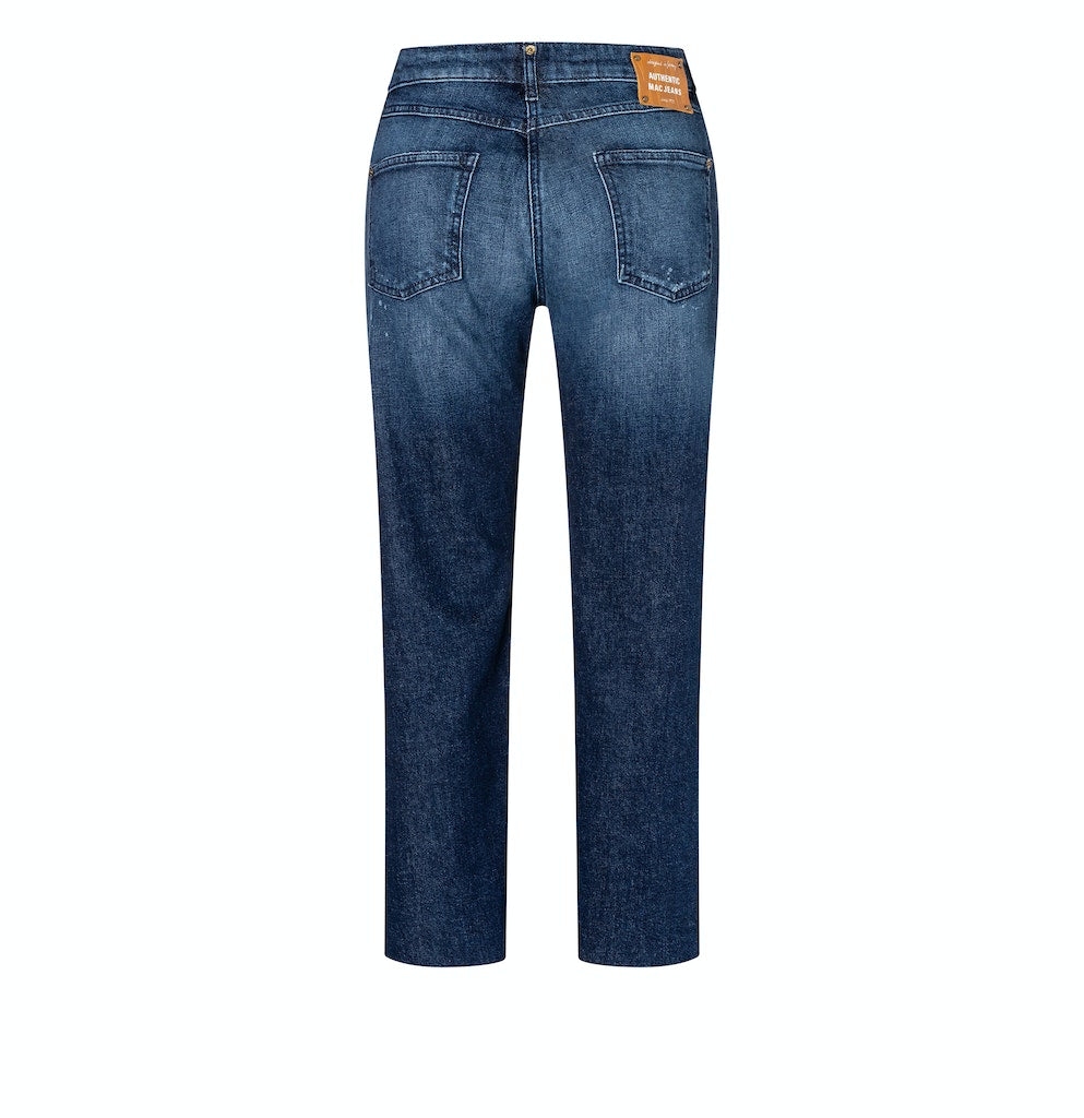 Mac Damen Jeans Dark Blue Paint