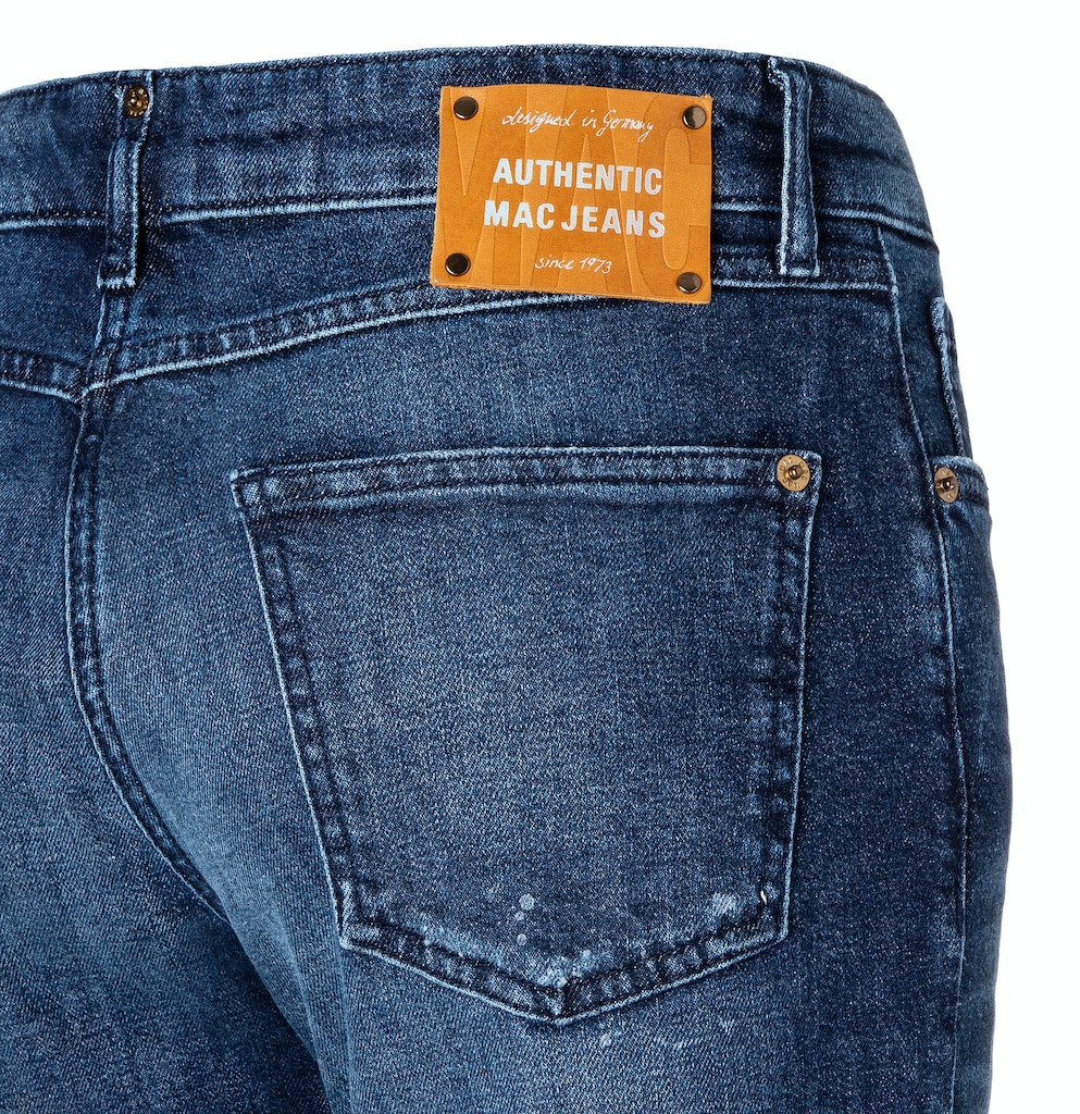 Mac Damen Jeans Dark Blue Paint