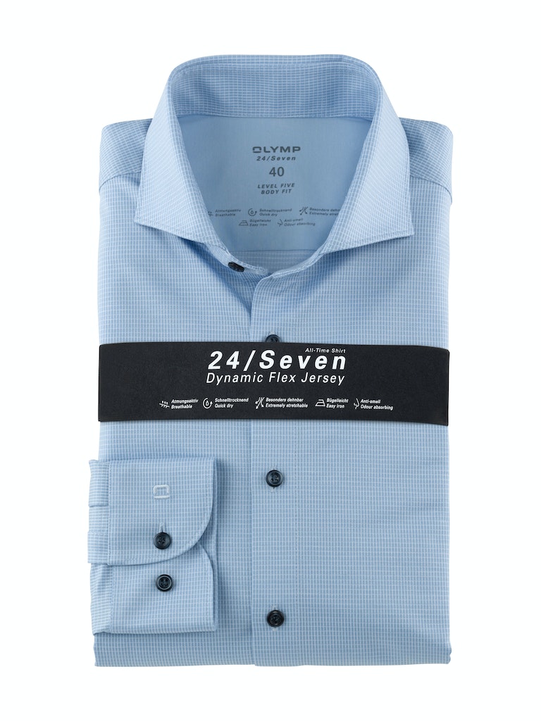 Olymp Herren Hemden lang Bleu