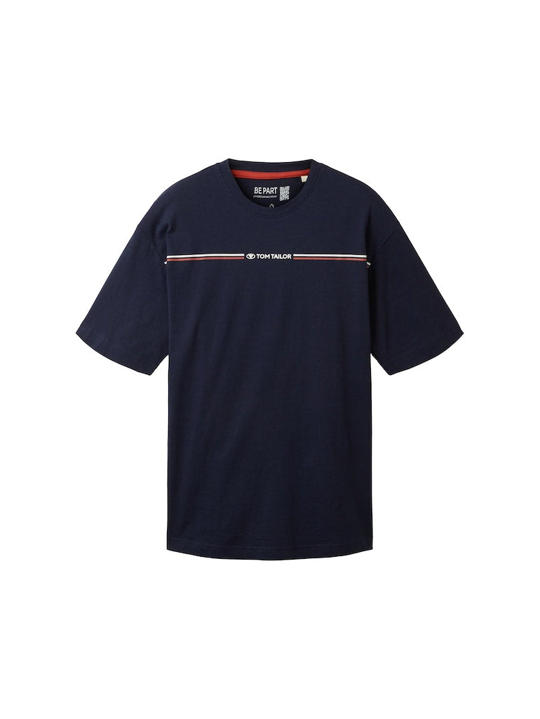 Tom Tailor Herren T-Shirts kurz Sky Captain Blu