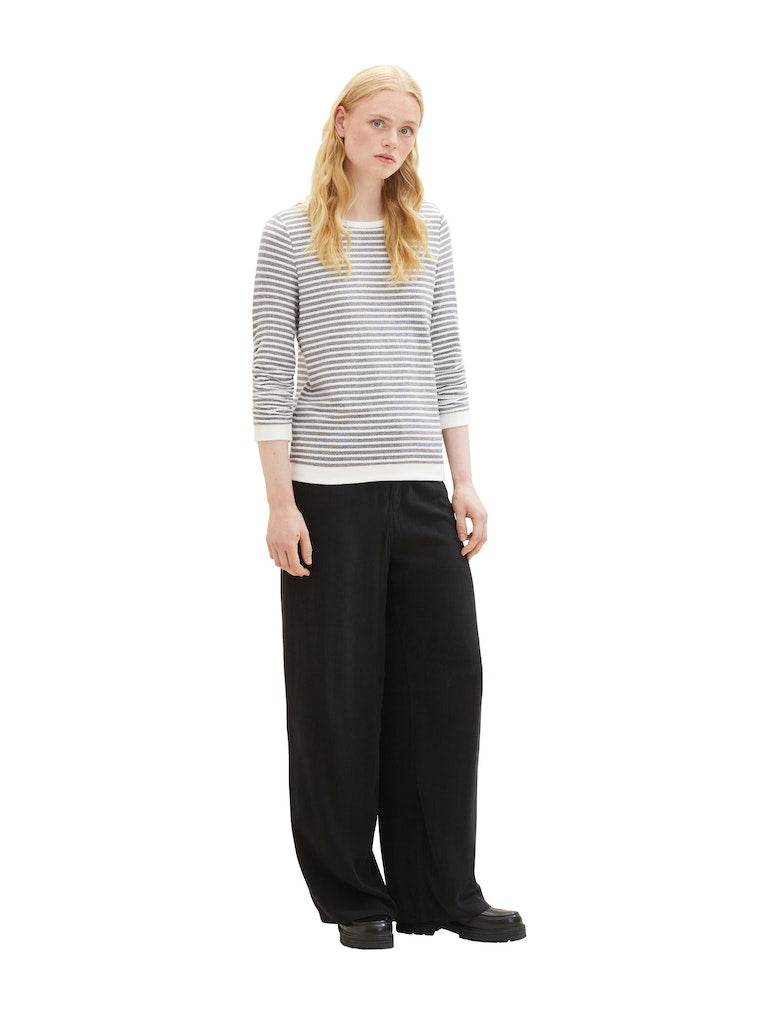 Tom Tailor denim Damen Sweatshirts Blue White Stru
