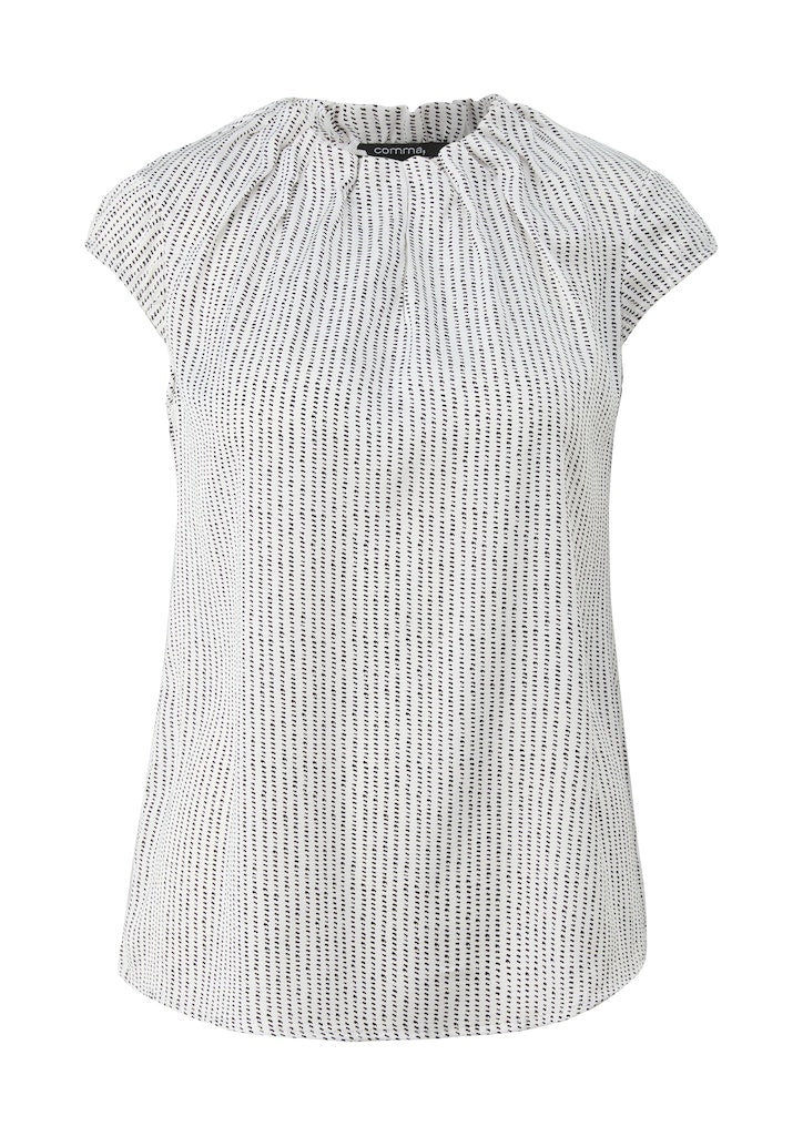 Comma Damen Blusen White Aop