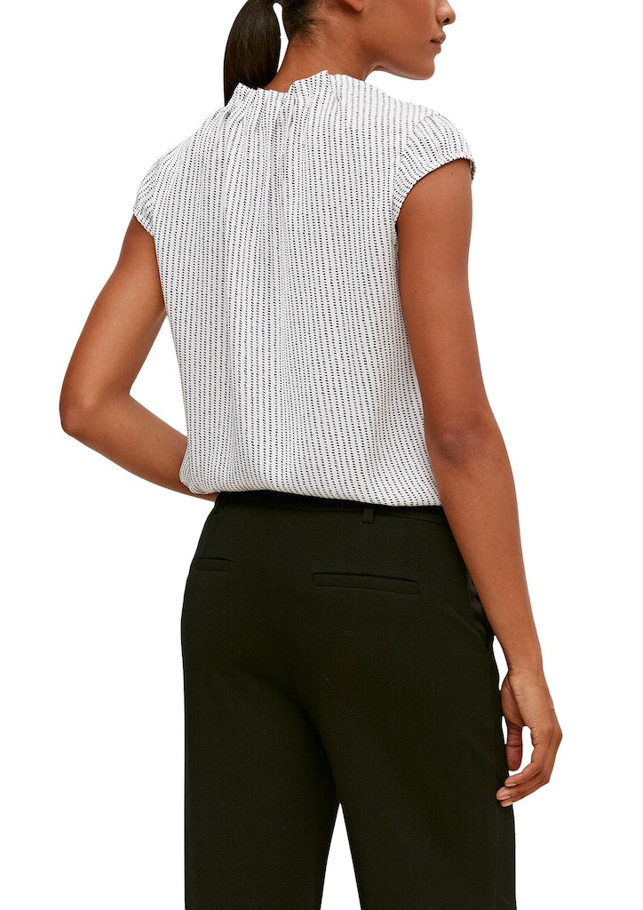 Comma Damen Blusen White Aop