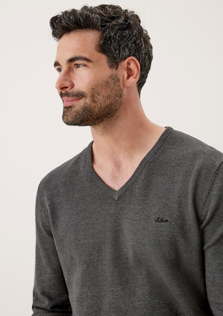 S. Oliver red Herren Pullover Black Mela