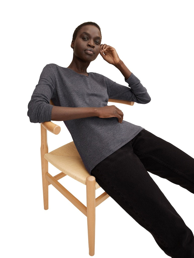 Tom Tailor Damen Pullover Evident Anthrac