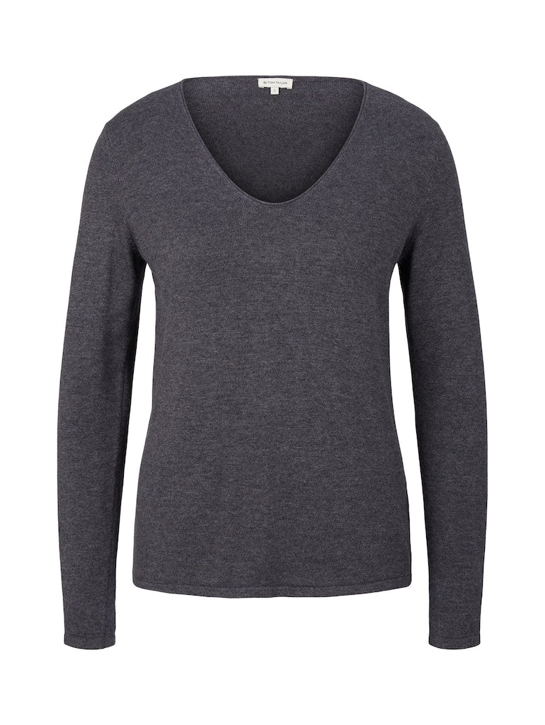 Tom Tailor Damen Pullover Evident Anthrac