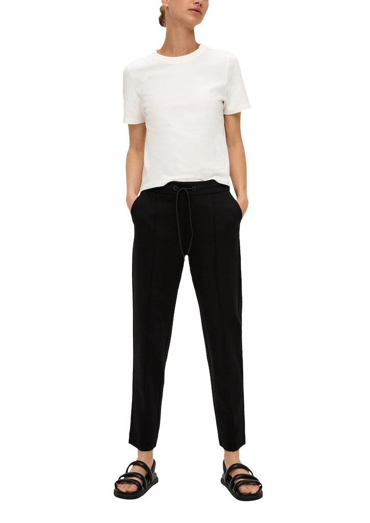 S. Oliver red Damen Hosen Grey/Black
