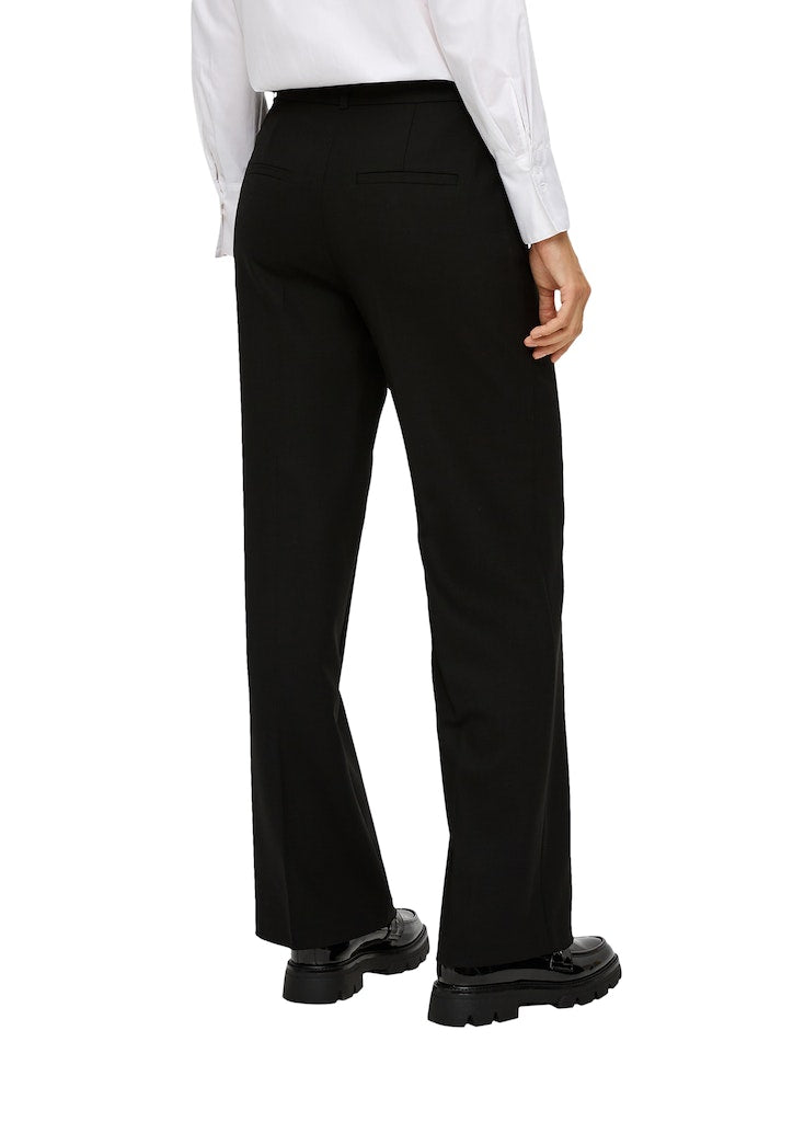 S. Oliver black Damen Hosen Grey/Black