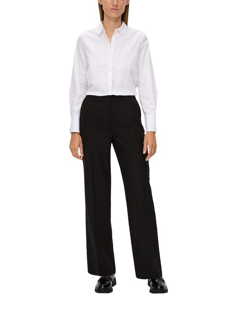 S. Oliver black Damen Hosen Grey/Black