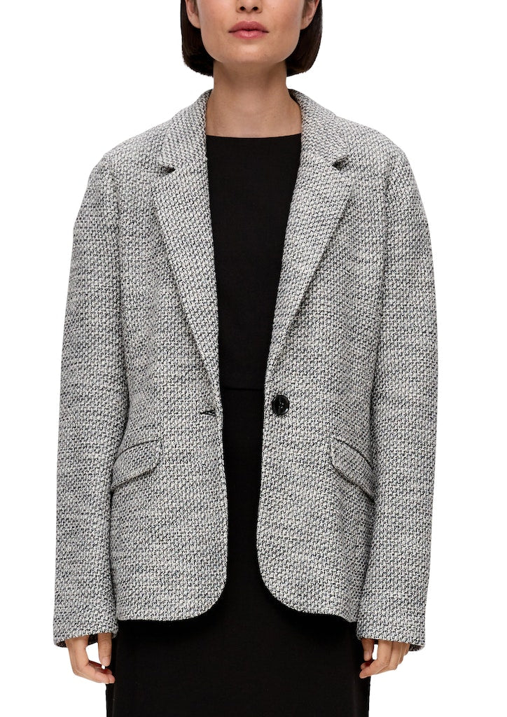 S. Oliver black Damen Blazer Grey/Black
