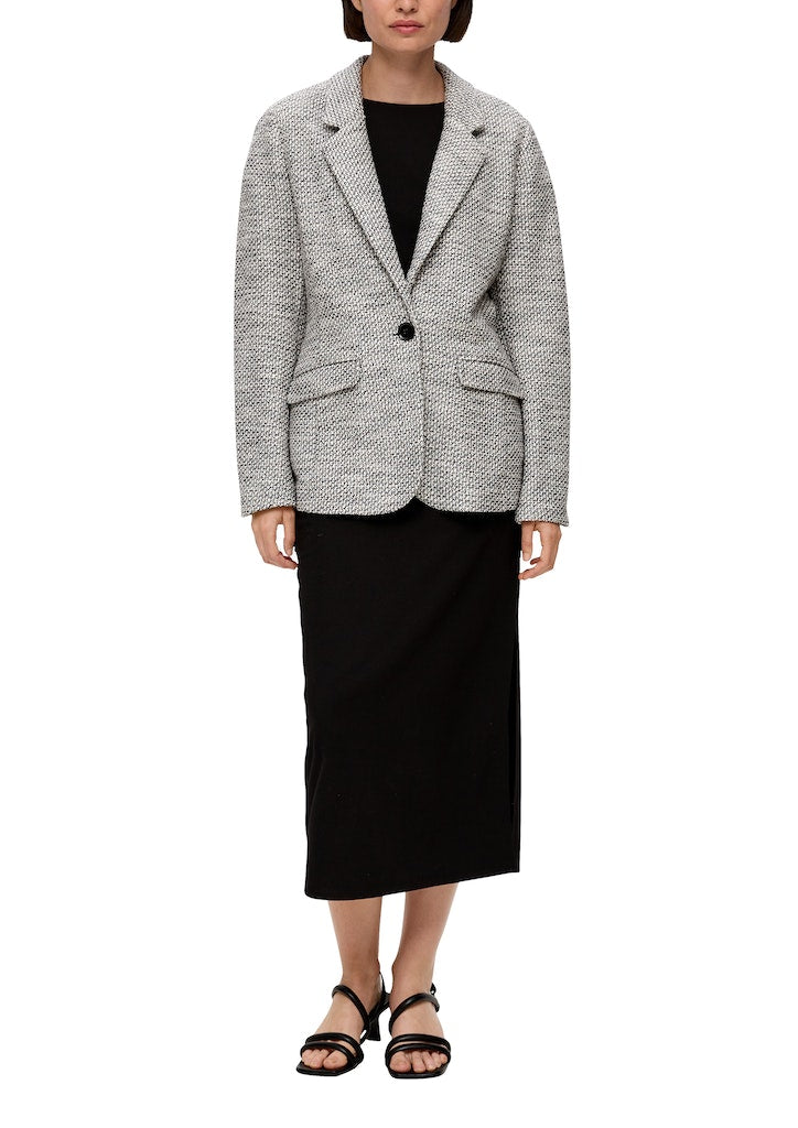 S. Oliver black Damen Blazer Grey/Black