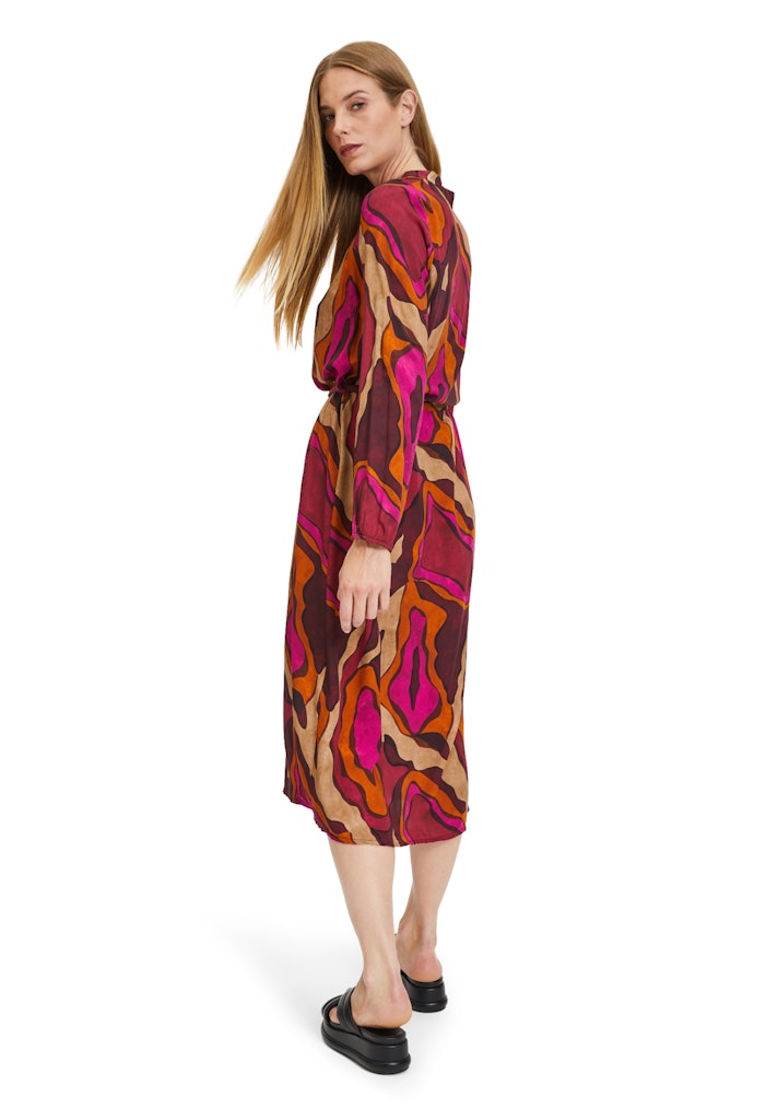 Cartoon Damen Kleider Purple-Beige