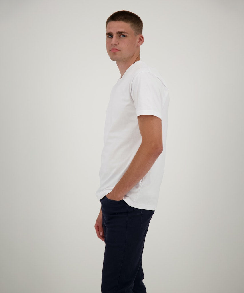 Ragman Herren T-Shirts kurz  Weiss