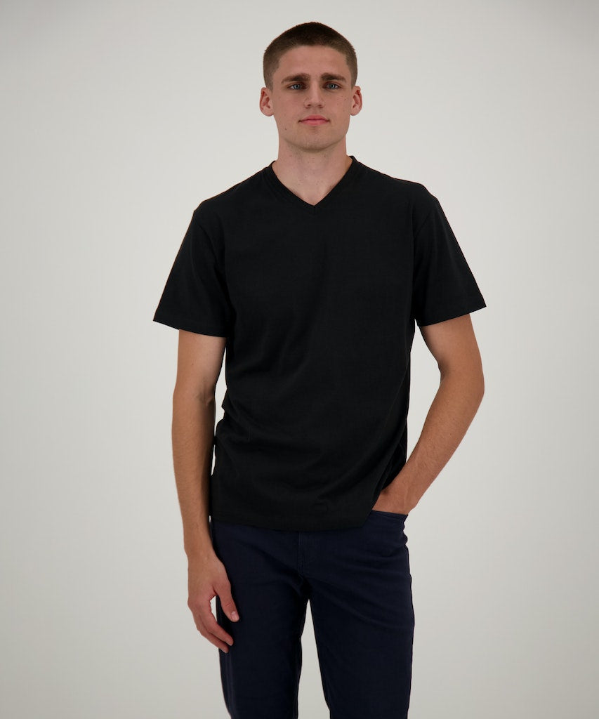 Ragman Herren T-Shirts kurz  Schwarz