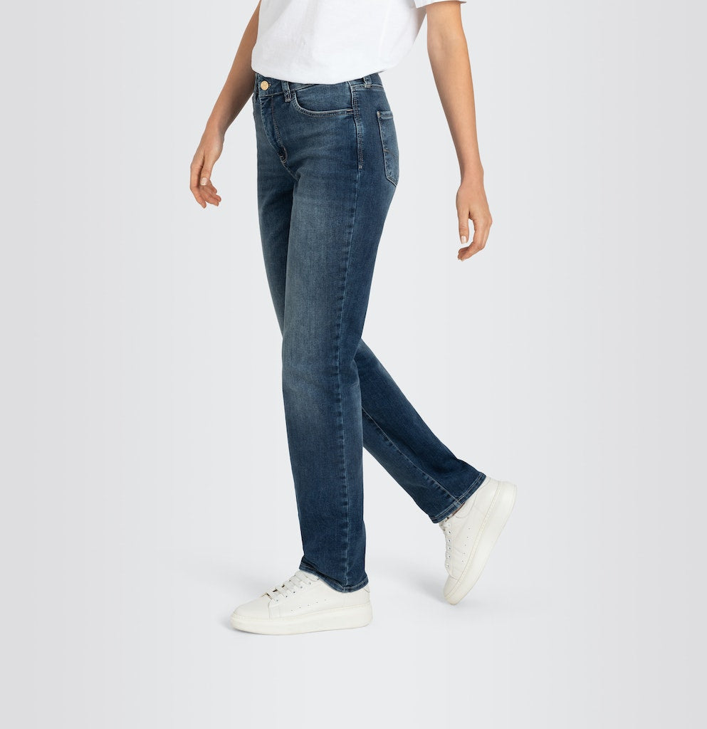 Mac Damen Jeans Medium Blue Bas