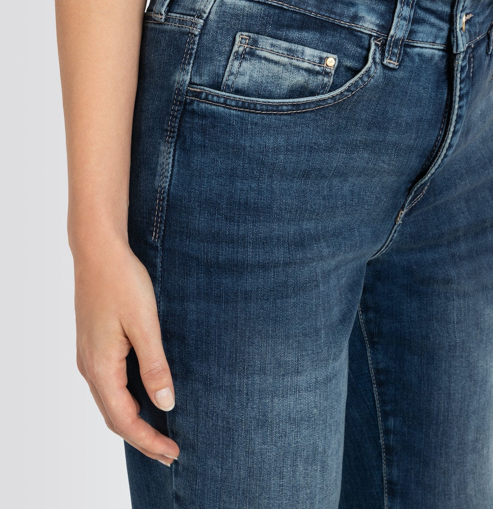 Mac Damen Jeans Medium Blue Bas
