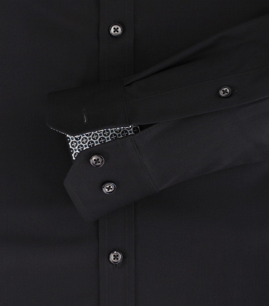 Casa Moda Herren Hemden lang Schwarz