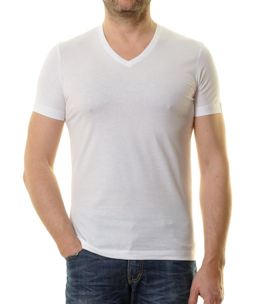 Ragman Herren T-Shirts kurz Weiss