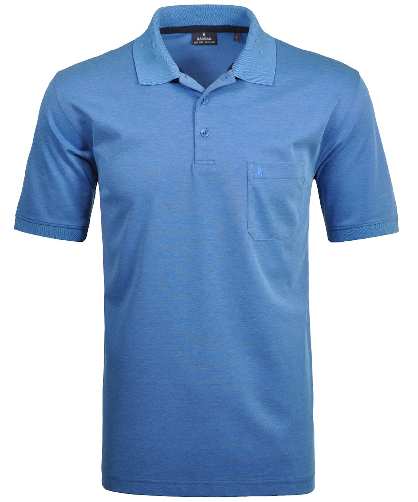 Ragman Herren Polo-Shirts Aqua