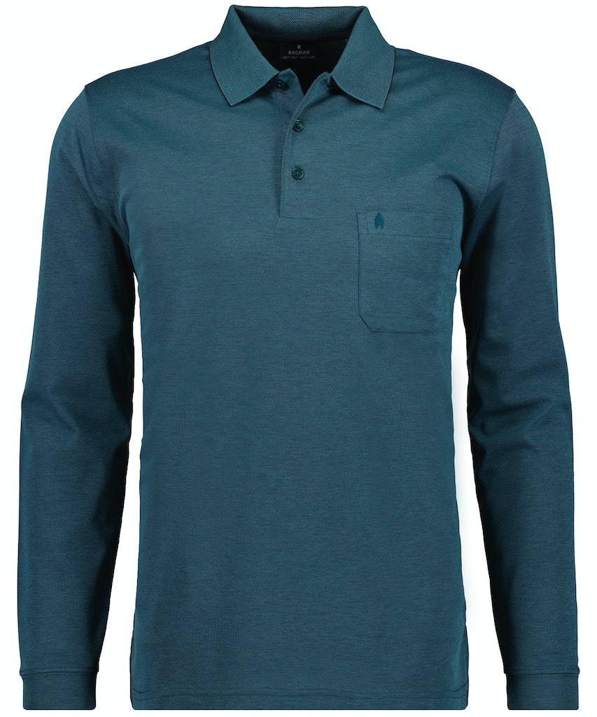 Ragman Herren T-Shirts kurz Dunkelgrun